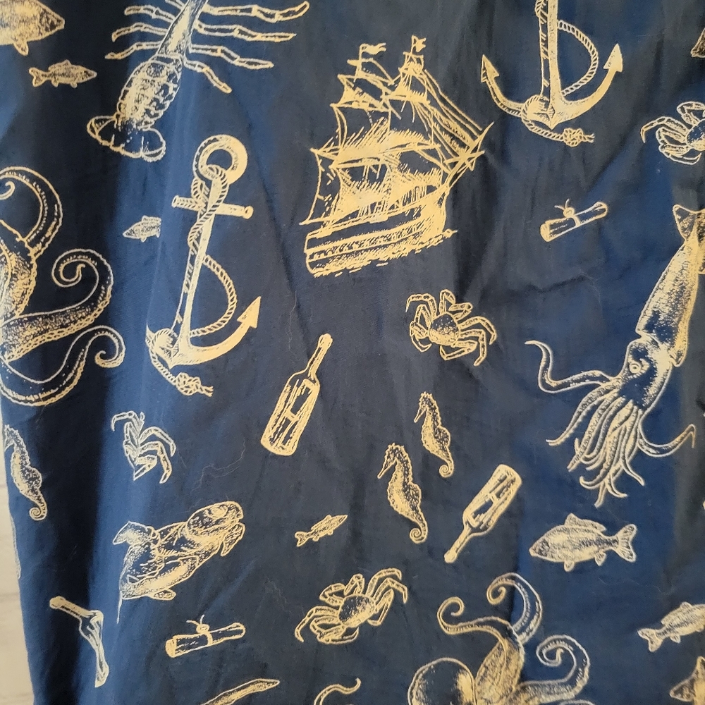 St. Johns Bay Nautical Button Front Shirt XL - Picture 5 of 8